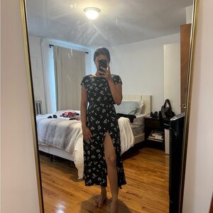 Aritzia midi dress with silt